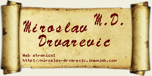 Miroslav Drvarević vizit kartica